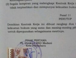 Direktur RSD Madani Tetap Teken Kontrak THL Non-database, BKPSDM Pekanbaru Setuju